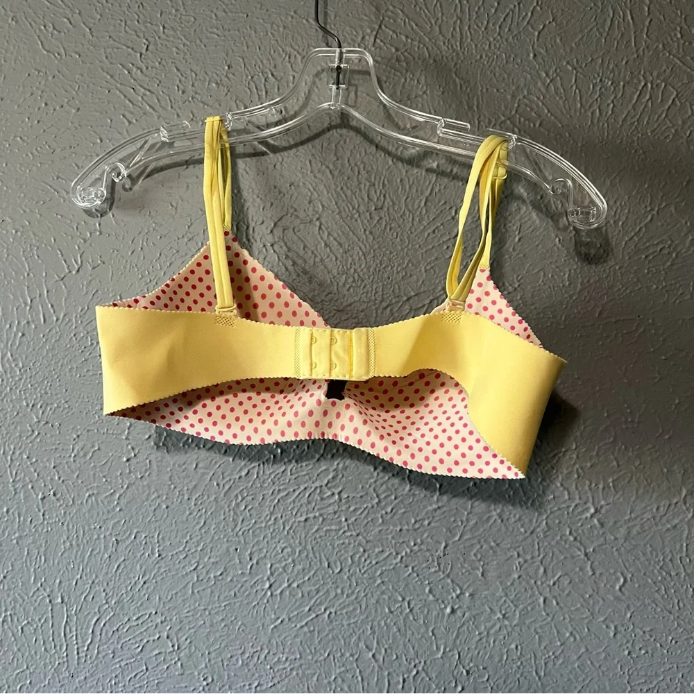 Victoria’s Secret 36C Secret Embrace Push Up Bra Yellow Floral Pink - Picture 2 of 7